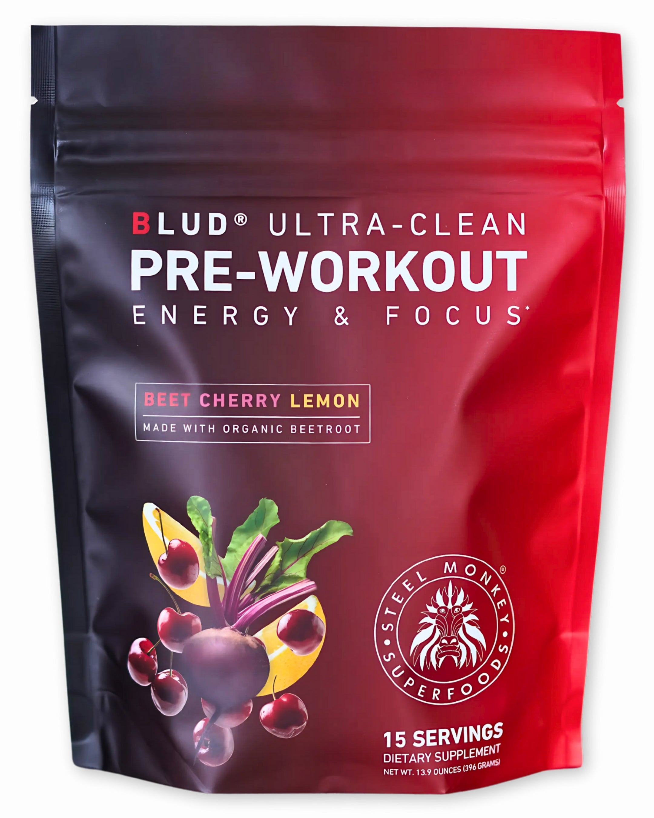 Blud® Pre-Workout | Energy & Focus | Beetroot Cherry Lemon