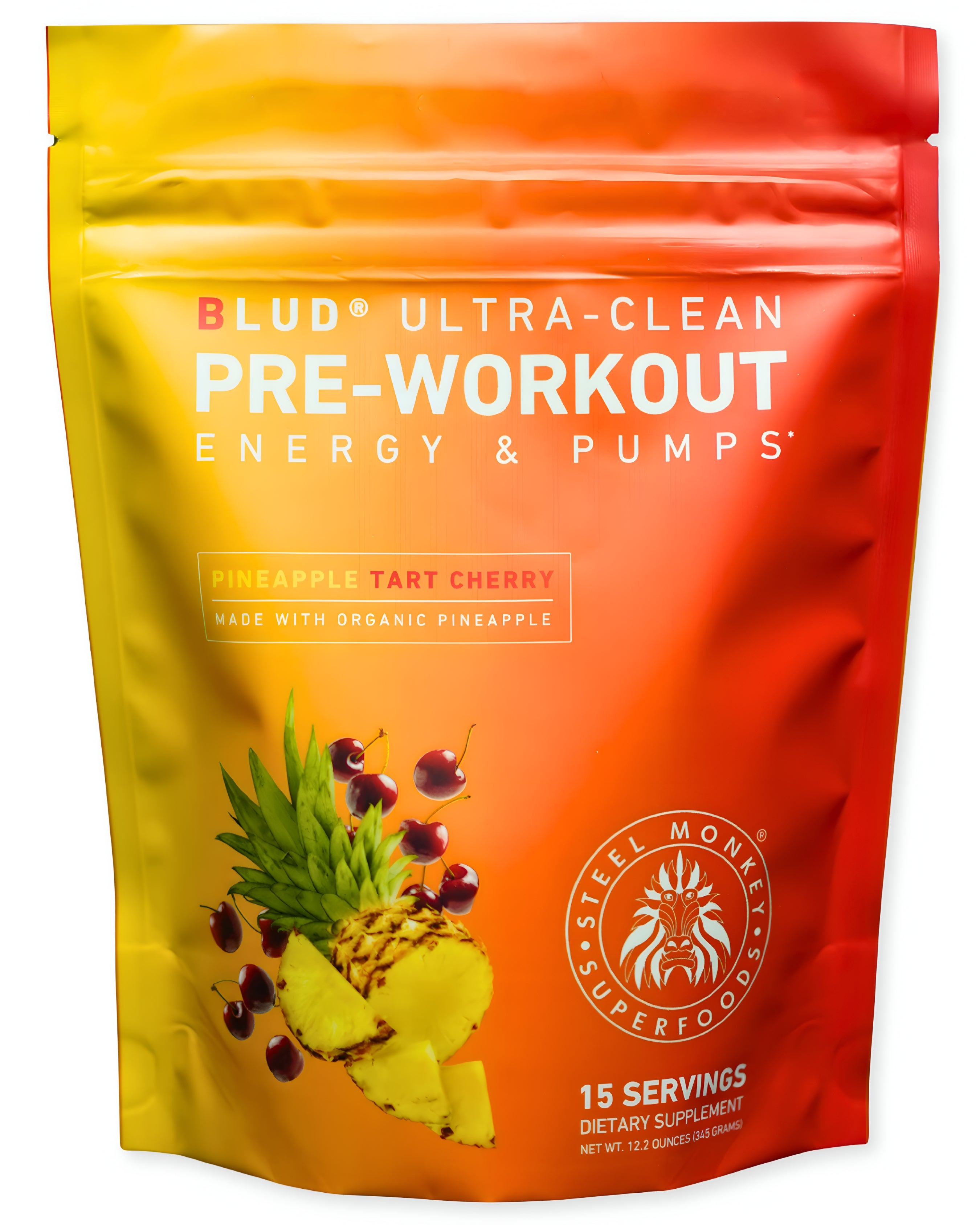 Blud® Pre-Workout | Energy & Pumps | Pineapple Tart Cherry (Tingle-Free)
