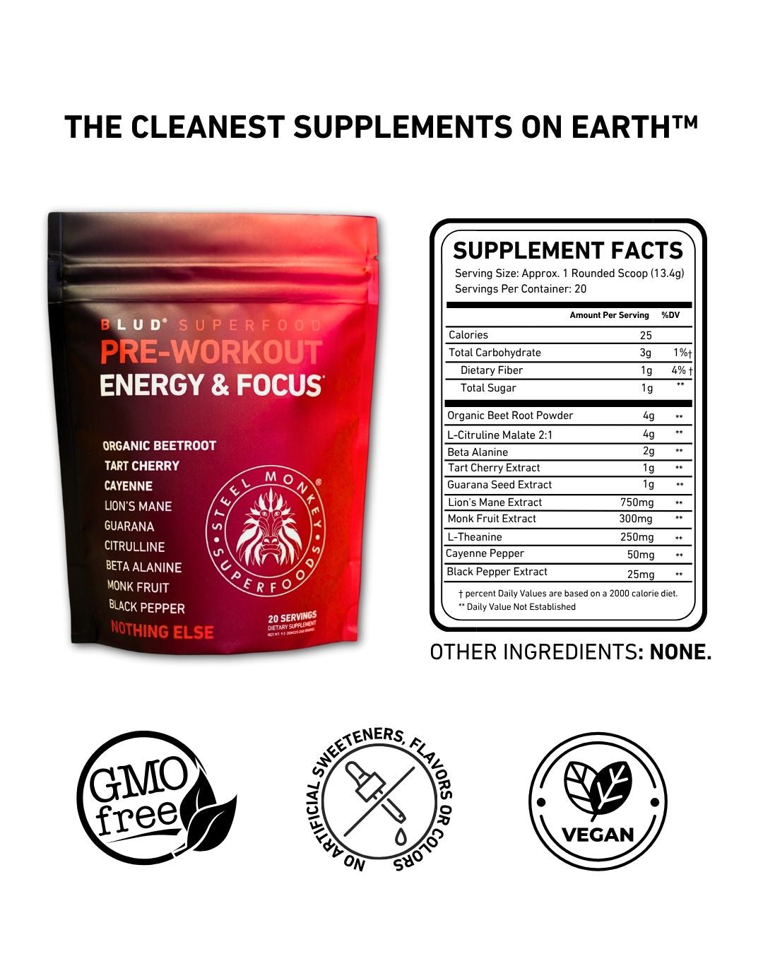 Blud® Energy & Focus Superfood Beetroot Pre-Workout