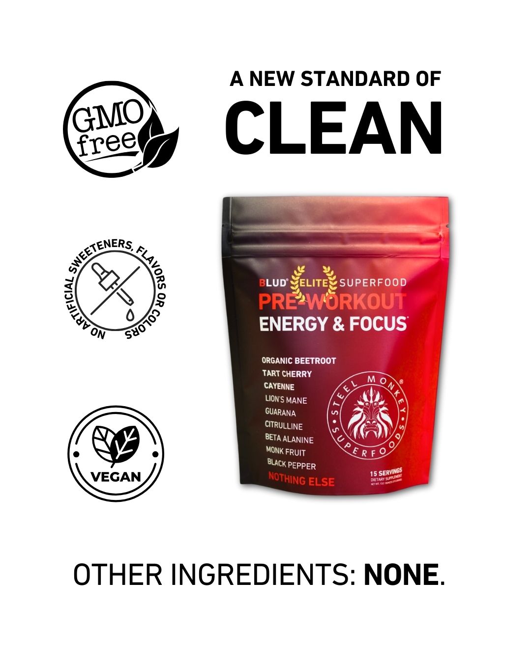 Blud Elite Energy & Focus Superfood Beetroot Pre-Workout