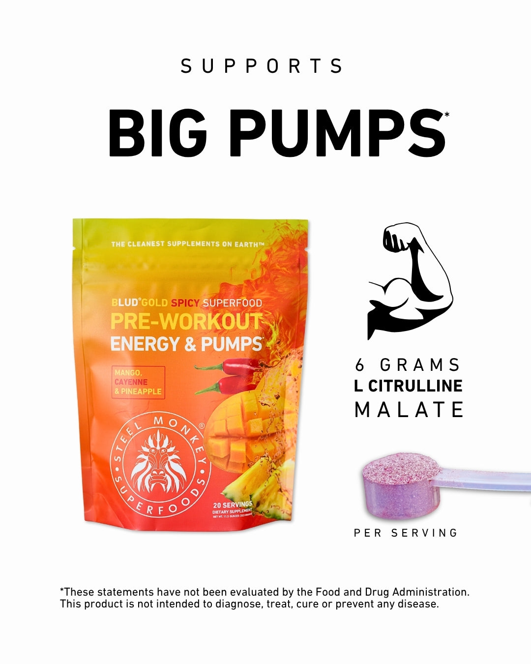 Blud® Ultra-Clean Pre-Workout | Spicy Mango Cayenne