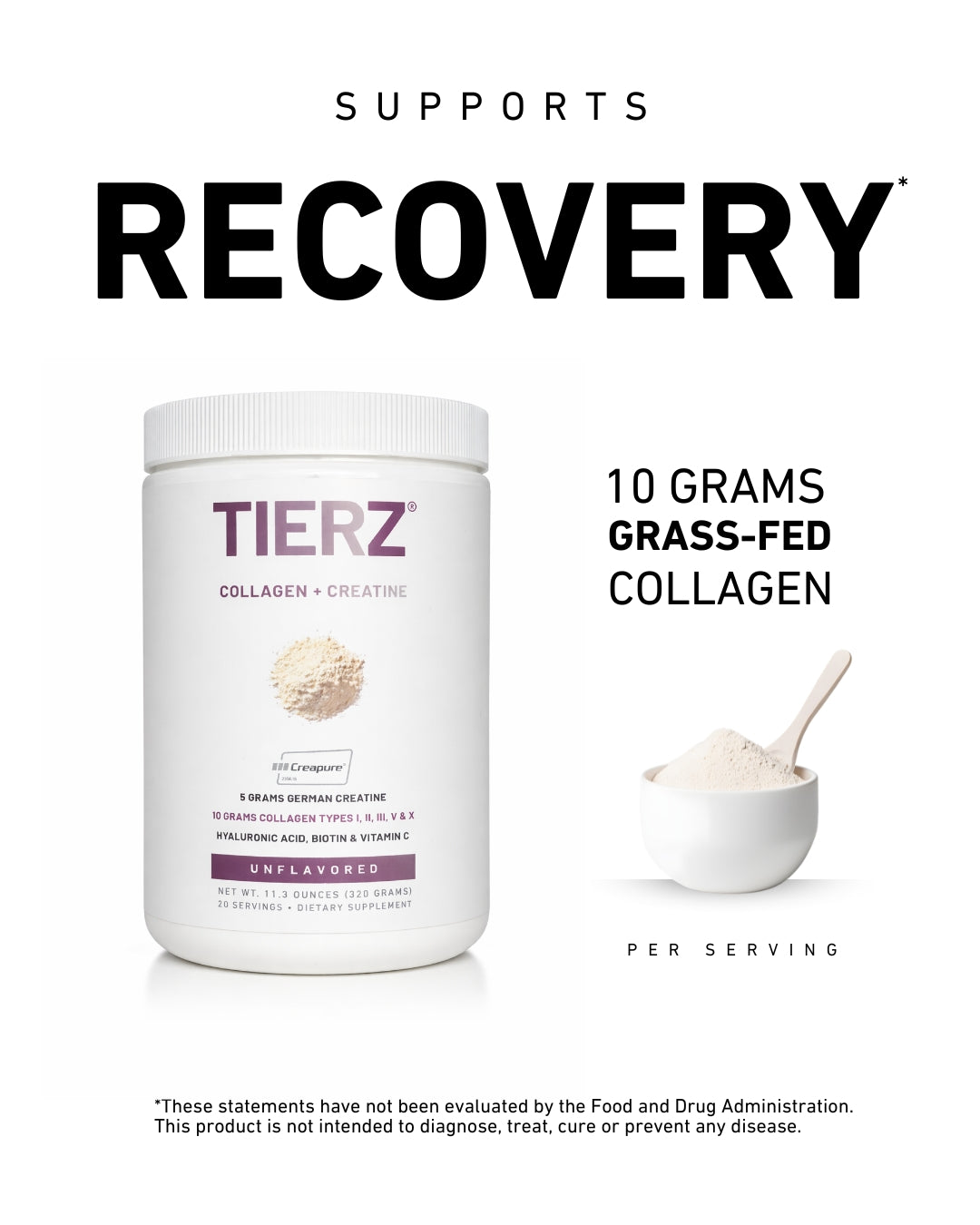 Tierz® Collagen Creatine | Strength & Recovery
