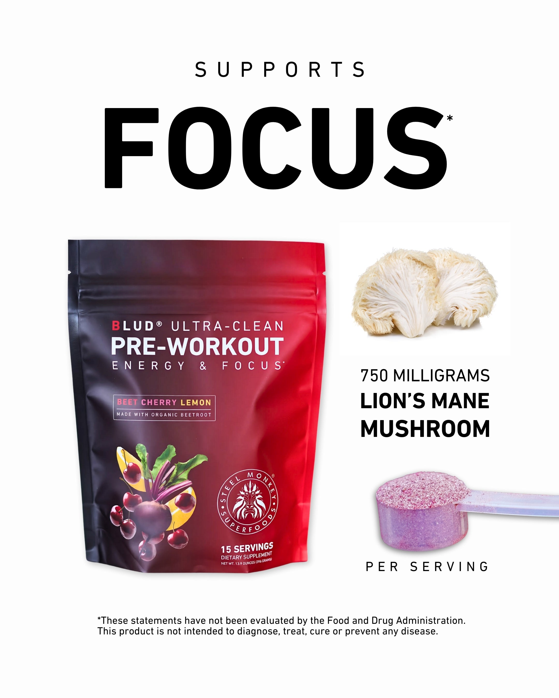 Blud® Pre-Workout | Energy & Focus | Beetroot Cherry Lemon