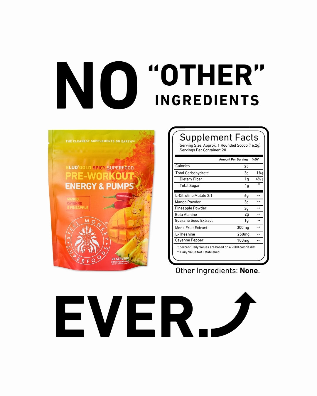 Blud® Ultra-Clean Pre-Workout | Spicy Mango Cayenne