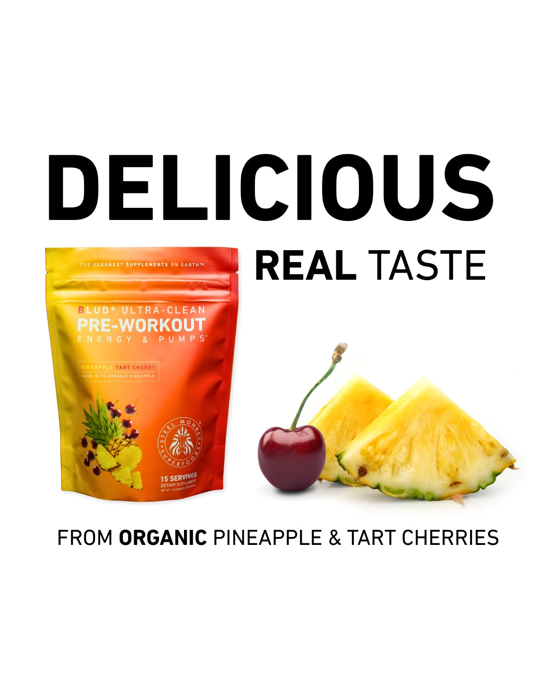 Blud® Ultra-Clean Pre-Workout | Pineapple Tart Cherry