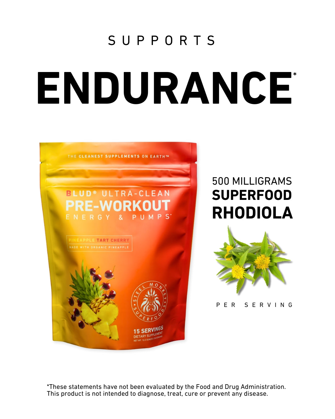 Blud® Ultra-Clean Pre-Workout | Pineapple Tart Cherry