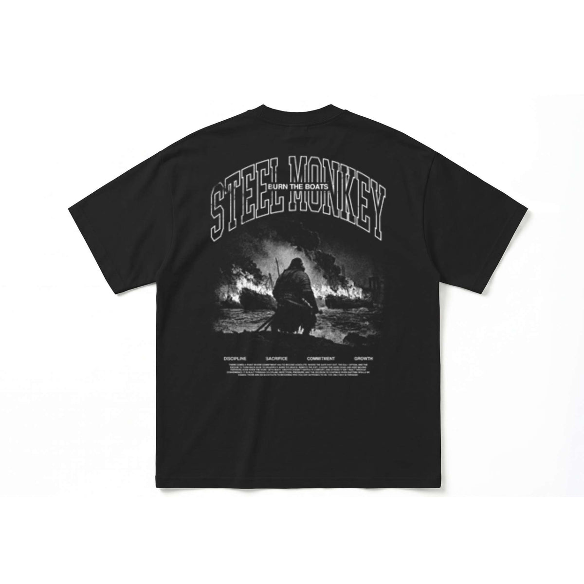 Oversized Heavy Tee Burn The Boats