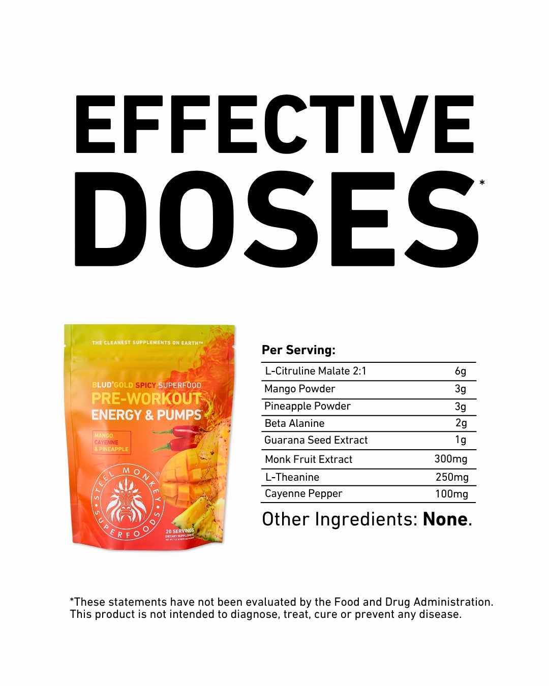 Blud® Pre-Workout | Energy & Pumps | Spicy Mango Cayenne