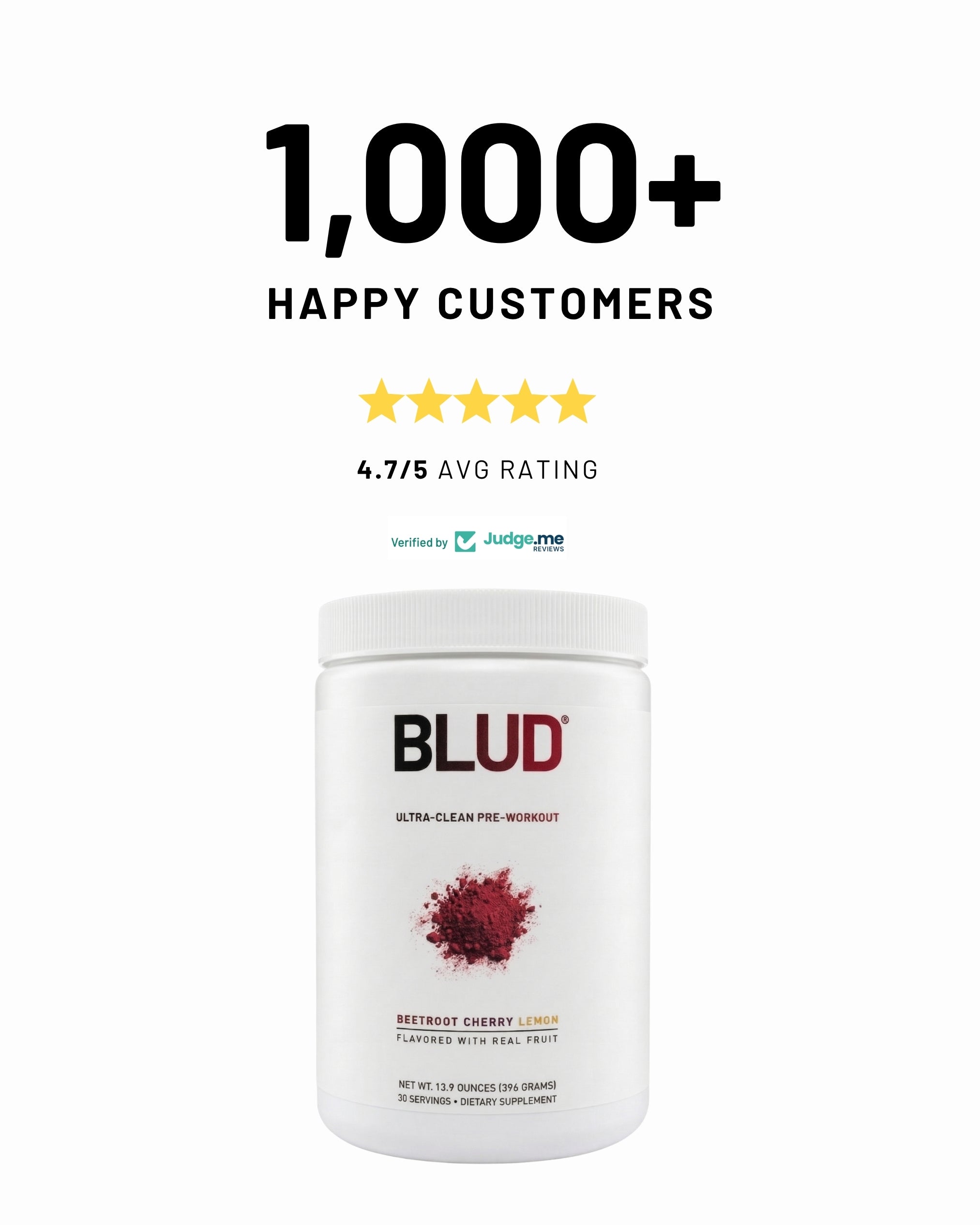 Blud® Ultra-Clean Pre-Workout | Beet Cherry Lemon