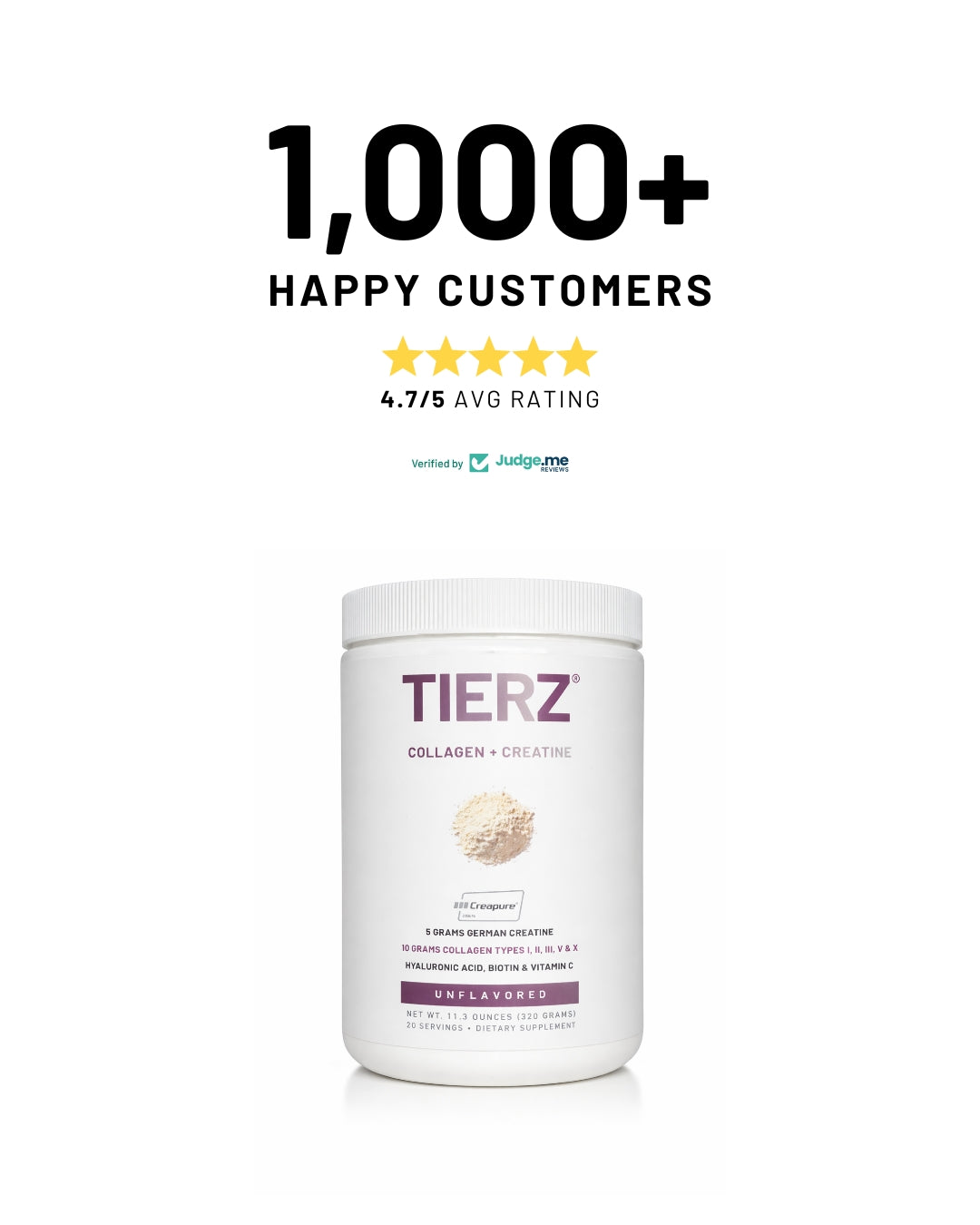 Tierz® Collagen Creatine | Strength & Recovery