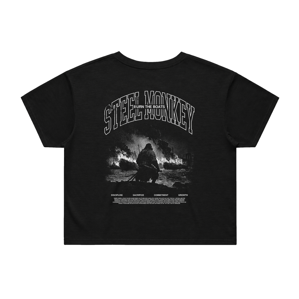 Burn The Boats Crop Tee