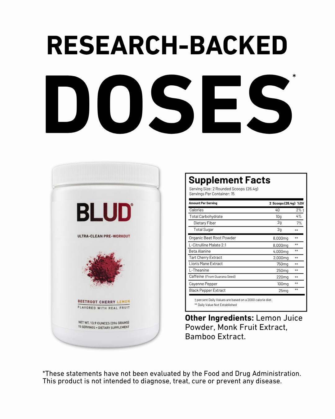 Blud® Beetroot Pre-Workout | Beet Cherry Lemon