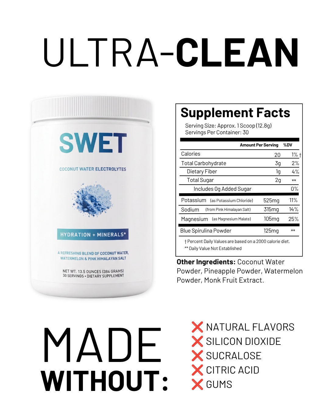 Swet Ultra-Clean Electrolytes | Coconut Watermelon