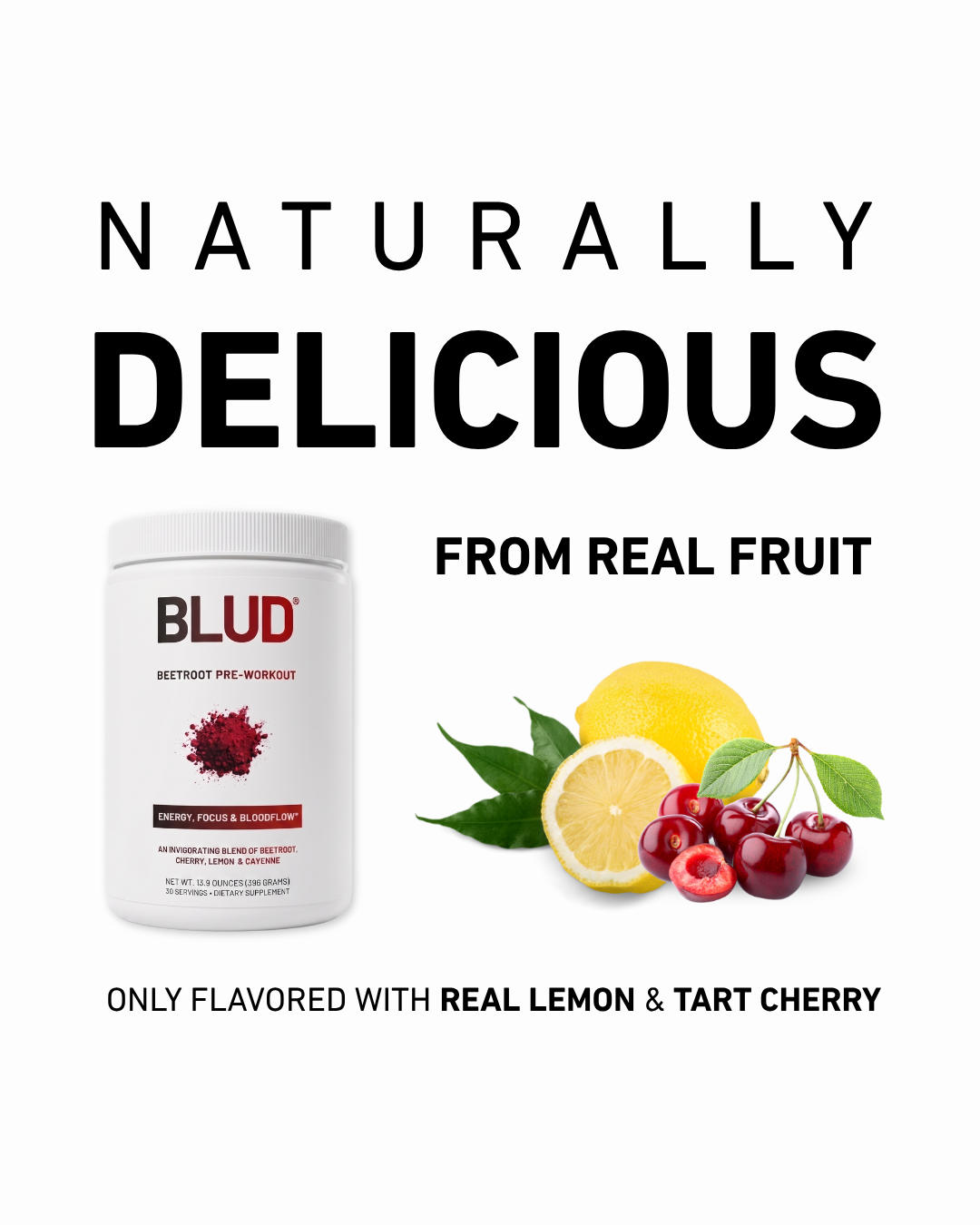 Blud® Ultra-Clean Pre-Workout | Beet Cherry Lemon