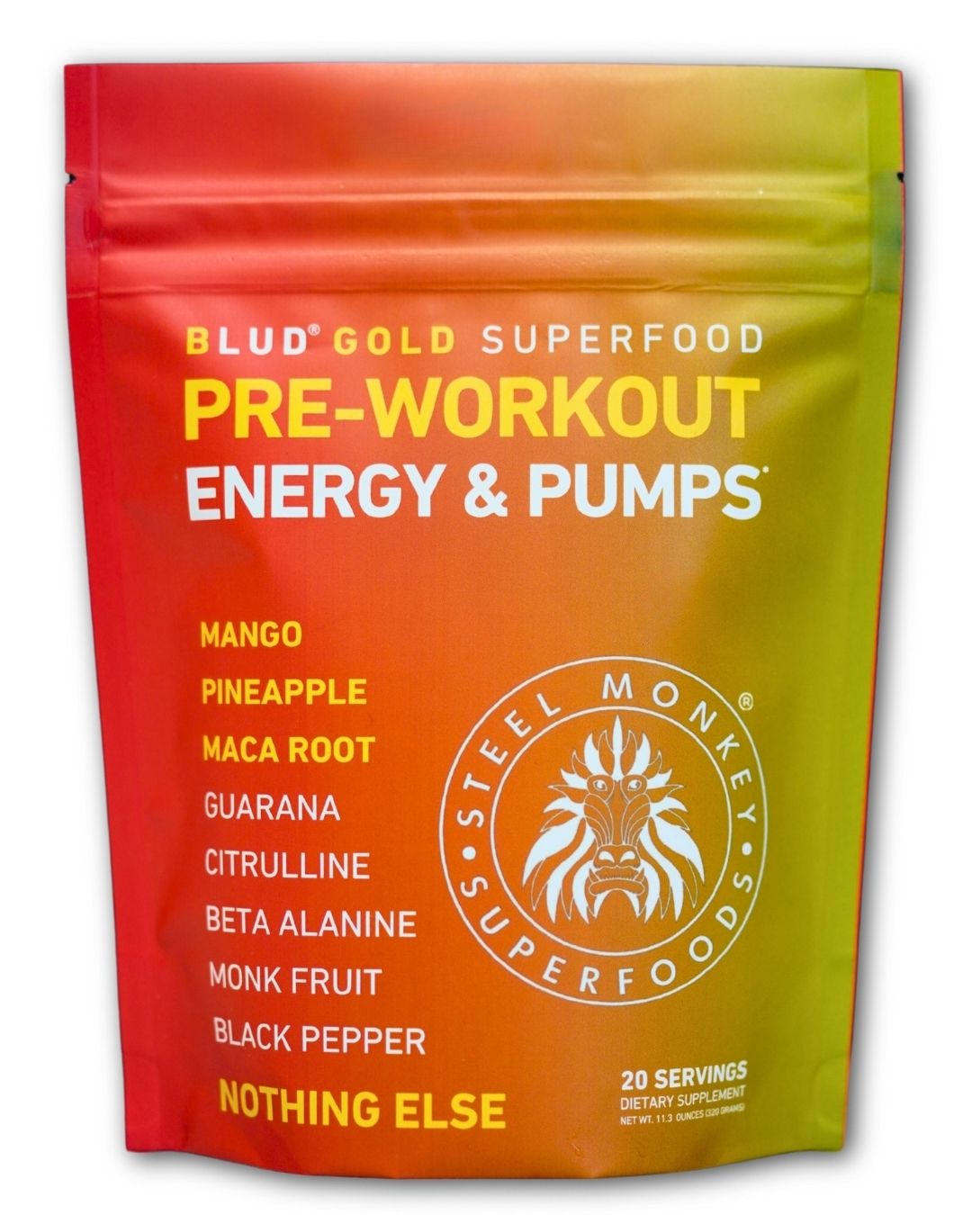 Blud® Gold Mango Energy & Pumps Superfood Pre-Workout