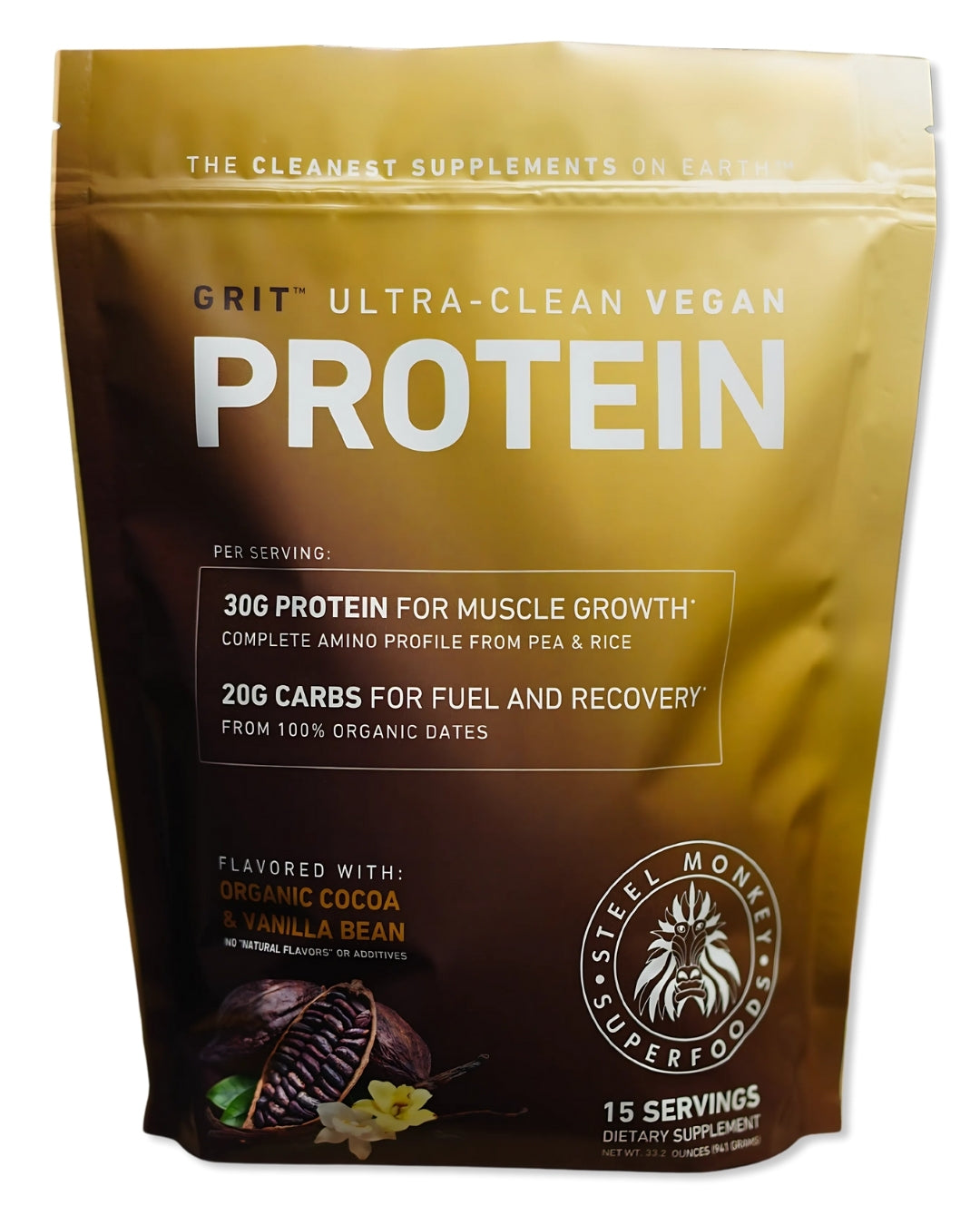 Grit Ultra-Clean Vegan Protein Chocolate Vanilla Bean