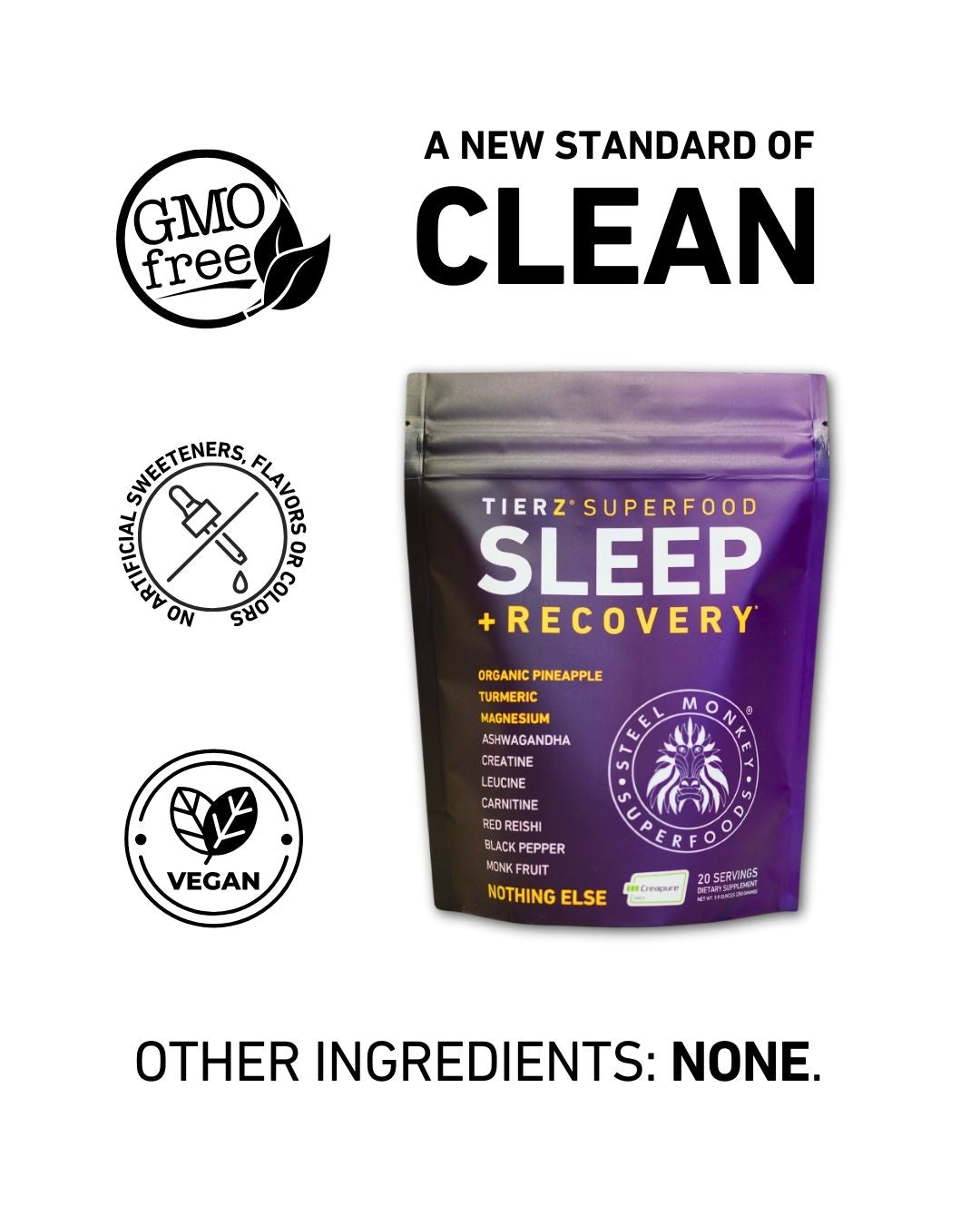 Tierz® Sleep & Recovery Superfood Pineapple Magnesium