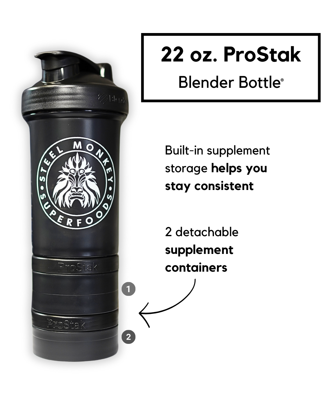 Steel Monkey Blender Bottle®