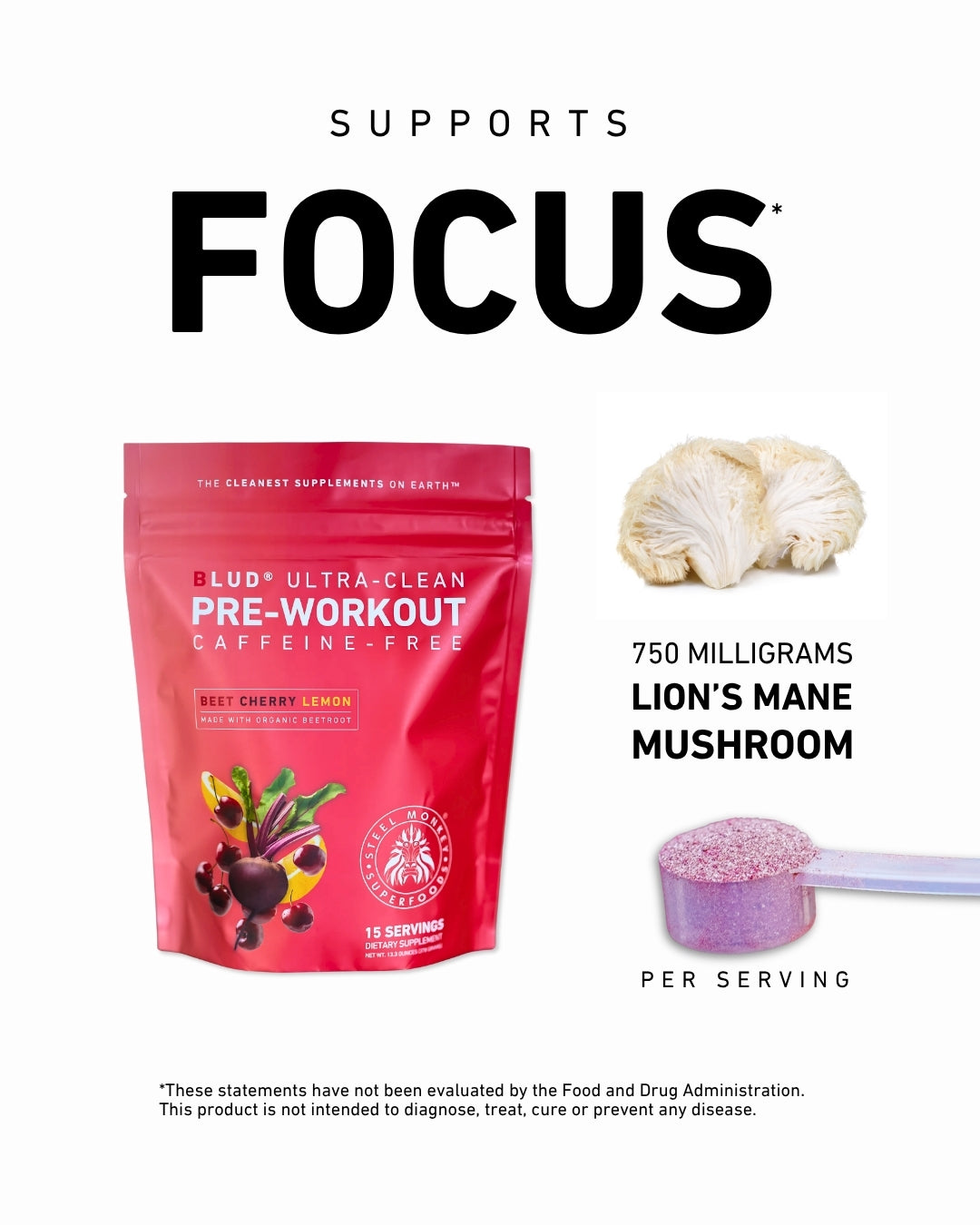 Blud® Ultra-Clean Pre-Workout | Caffeine-Free