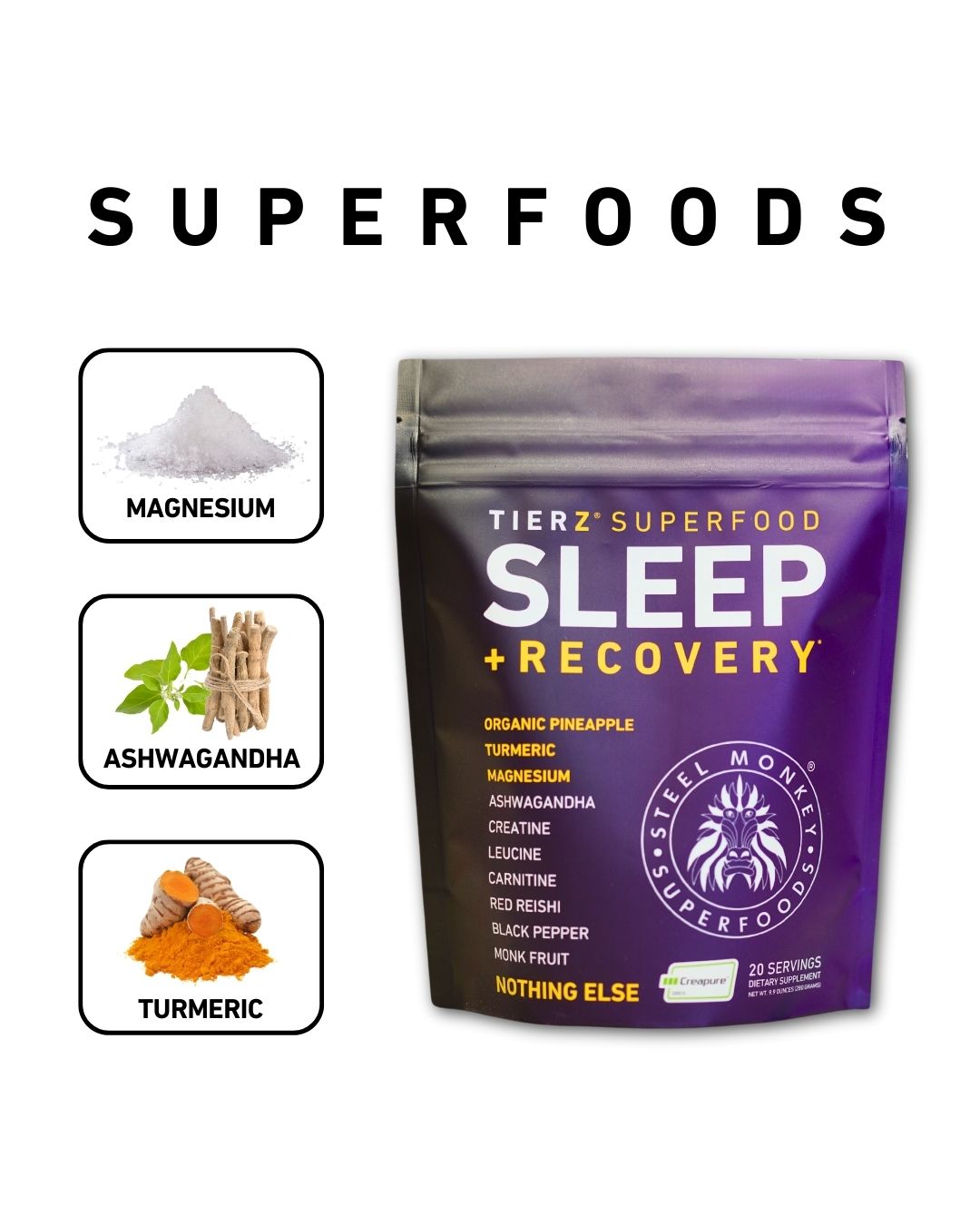 Tierz® Sleep & Recovery Superfood Pineapple Magnesium