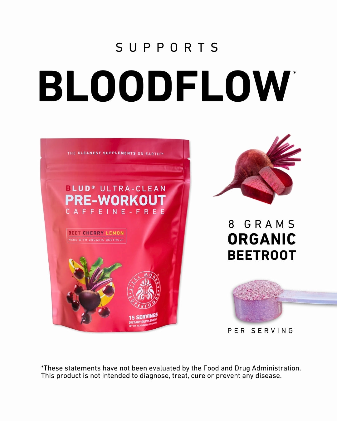 Blud® Ultra-Clean Pre-Workout | Caffeine-Free