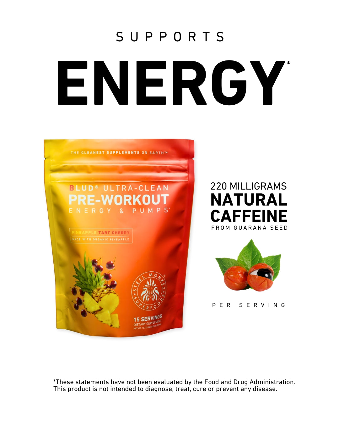 Blud® Ultra-Clean Pre-Workout | Pineapple Tart Cherry