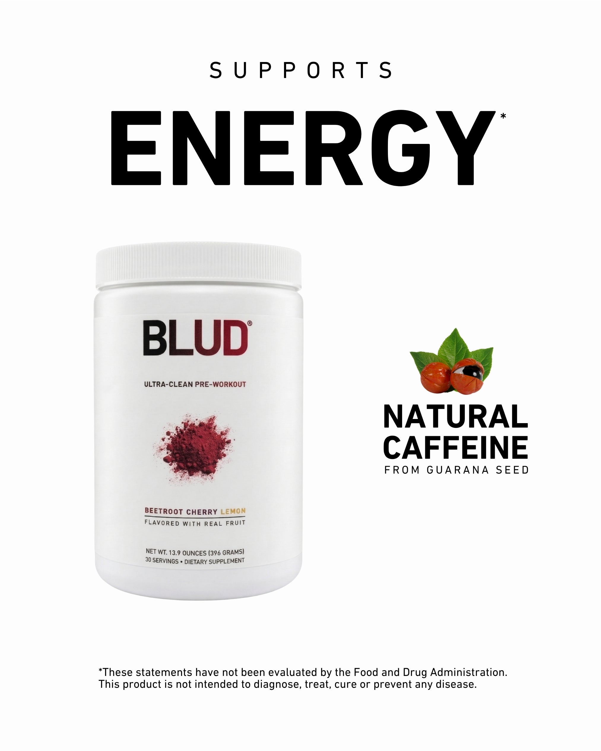 Blud® Ultra-Clean Pre-Workout | Beet Cherry Lemon