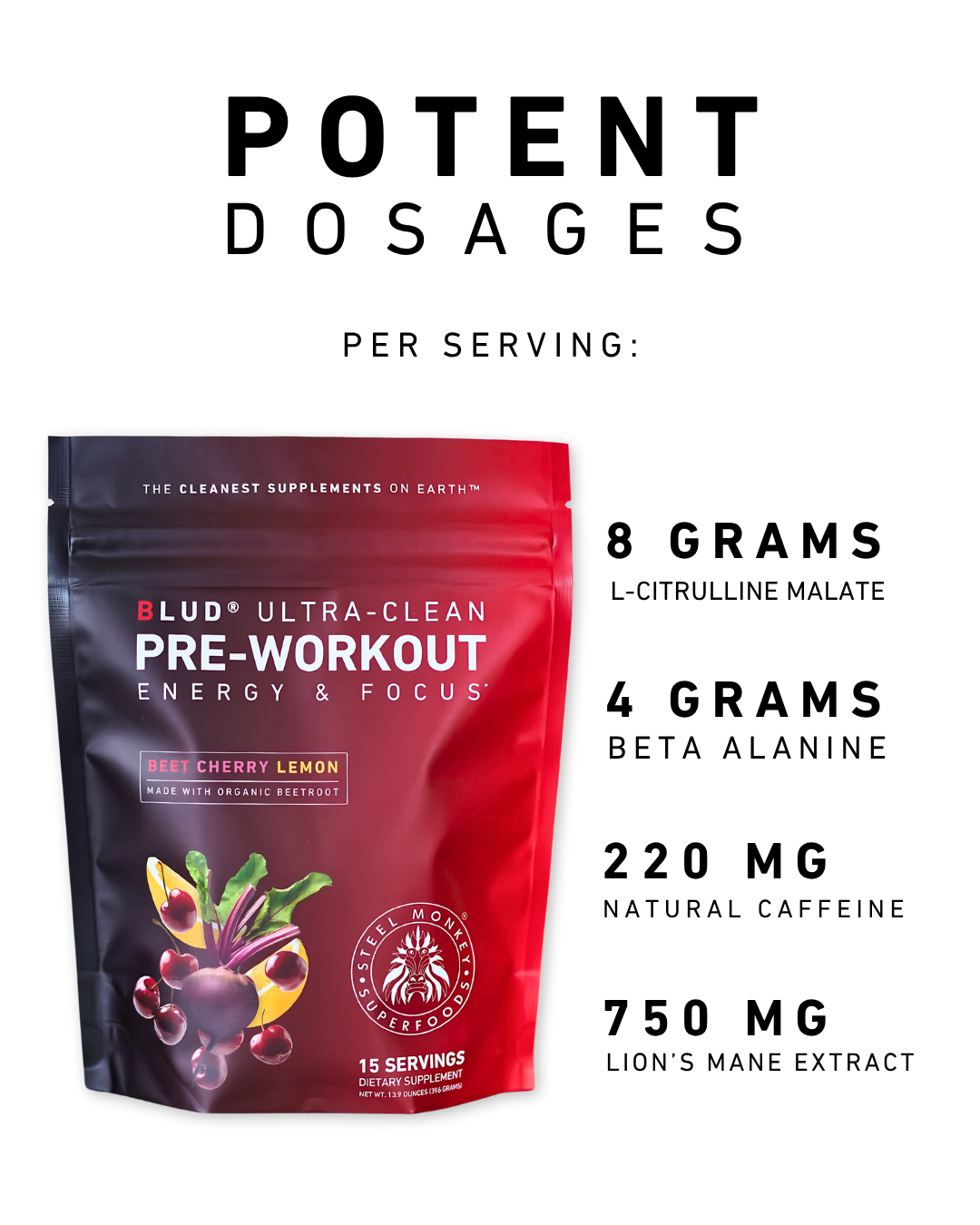 Blud® Beet Cherry Lemon Energy & Focus Pre-Workout
