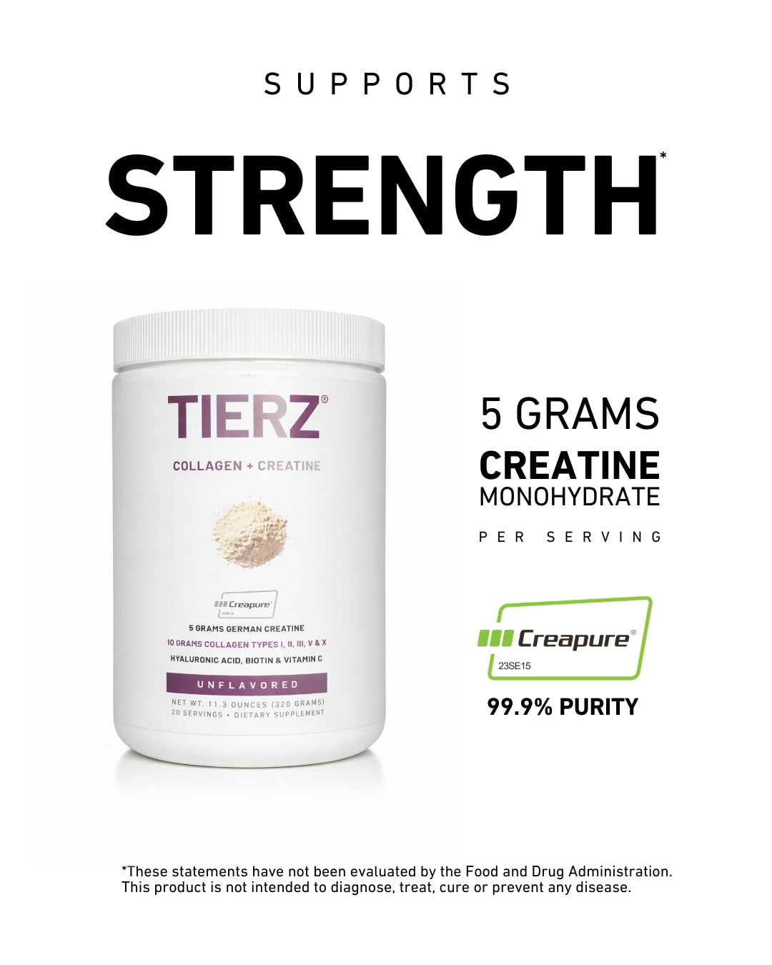 Tierz® Collagen Creatine | Strength & Recovery