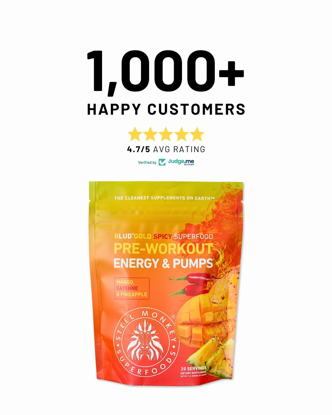 Blud® Ultra-Clean Pre-Workout | Spicy Mango Cayenne