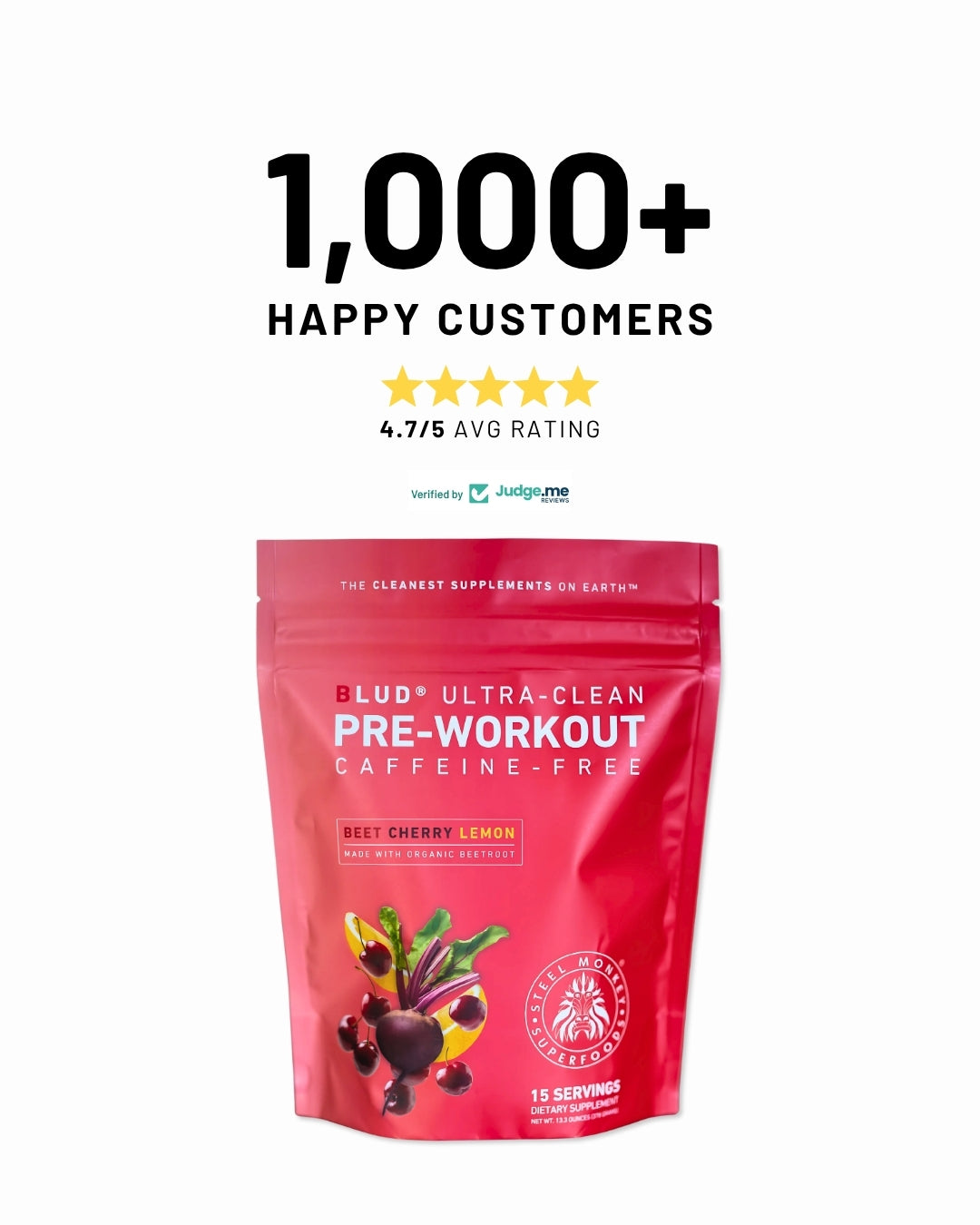 Blud® Ultra-Clean Pre-Workout | Caffeine-Free