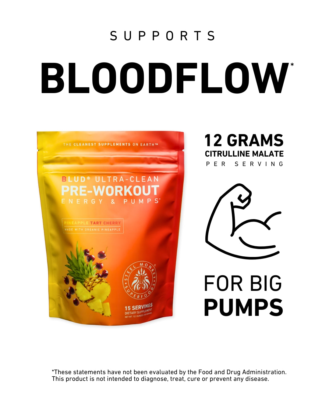 Blud® Ultra-Clean Pre-Workout | Pineapple Tart Cherry