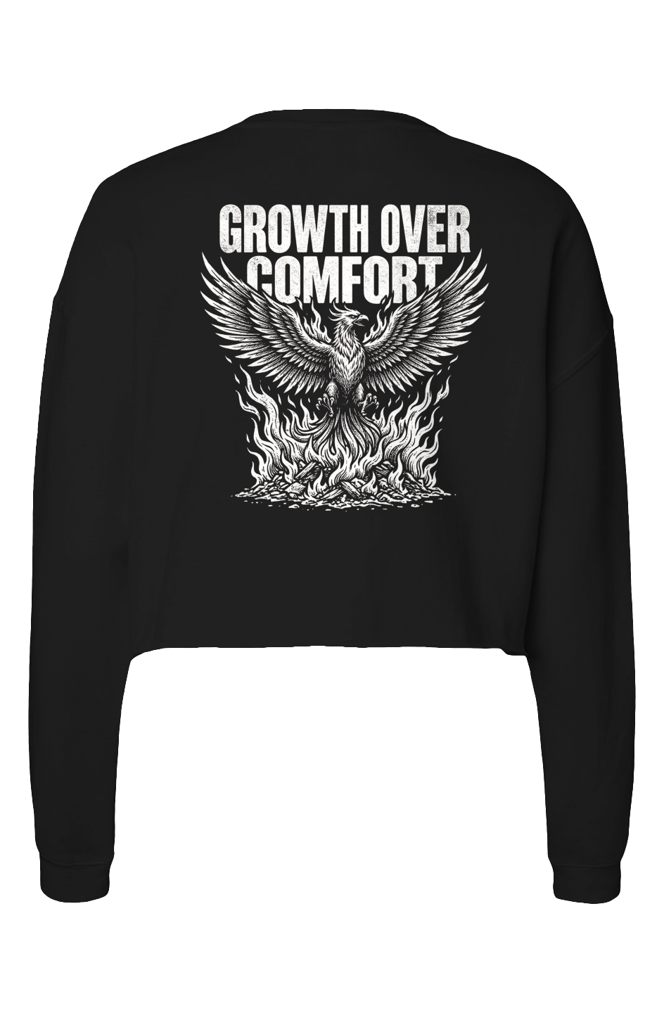 Cropped Crew - Growth Over Comfort