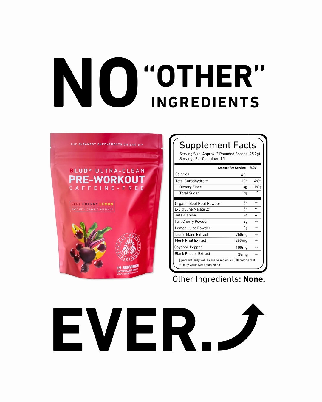 Blud® Ultra-Clean Pre-Workout | Caffeine-Free