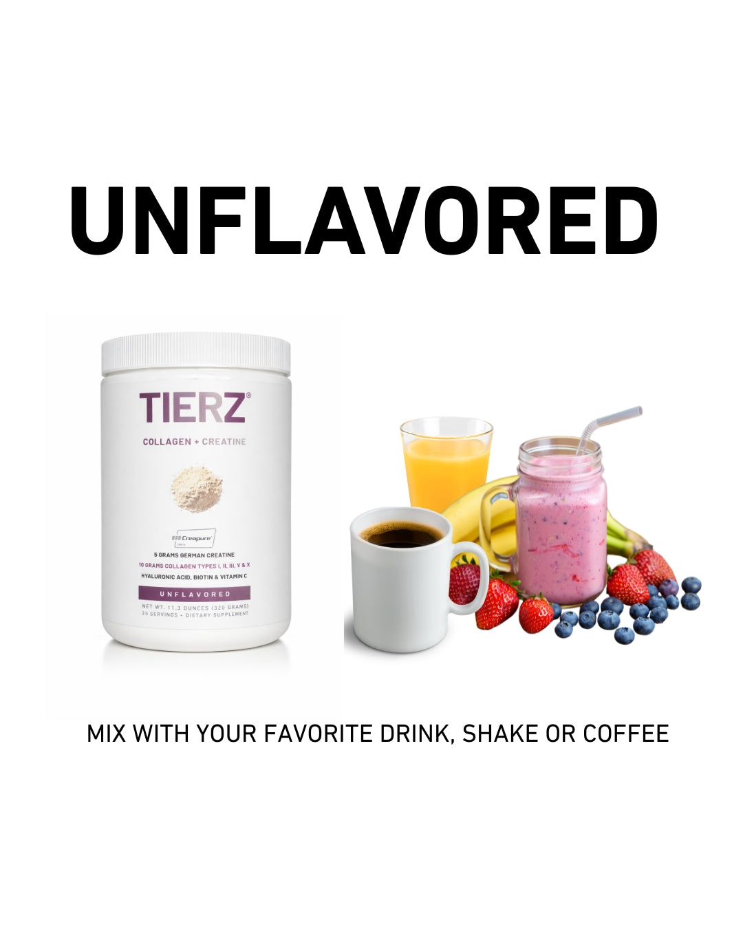 Tierz® Collagen Creatine | Strength & Recovery