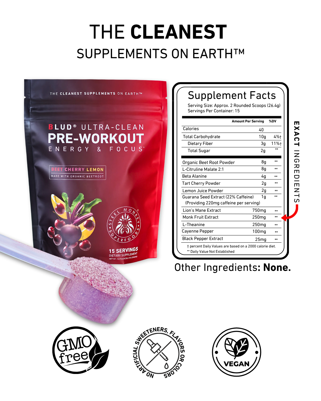 Blud® Beet Cherry Lemon Energy & Focus Pre-Workout