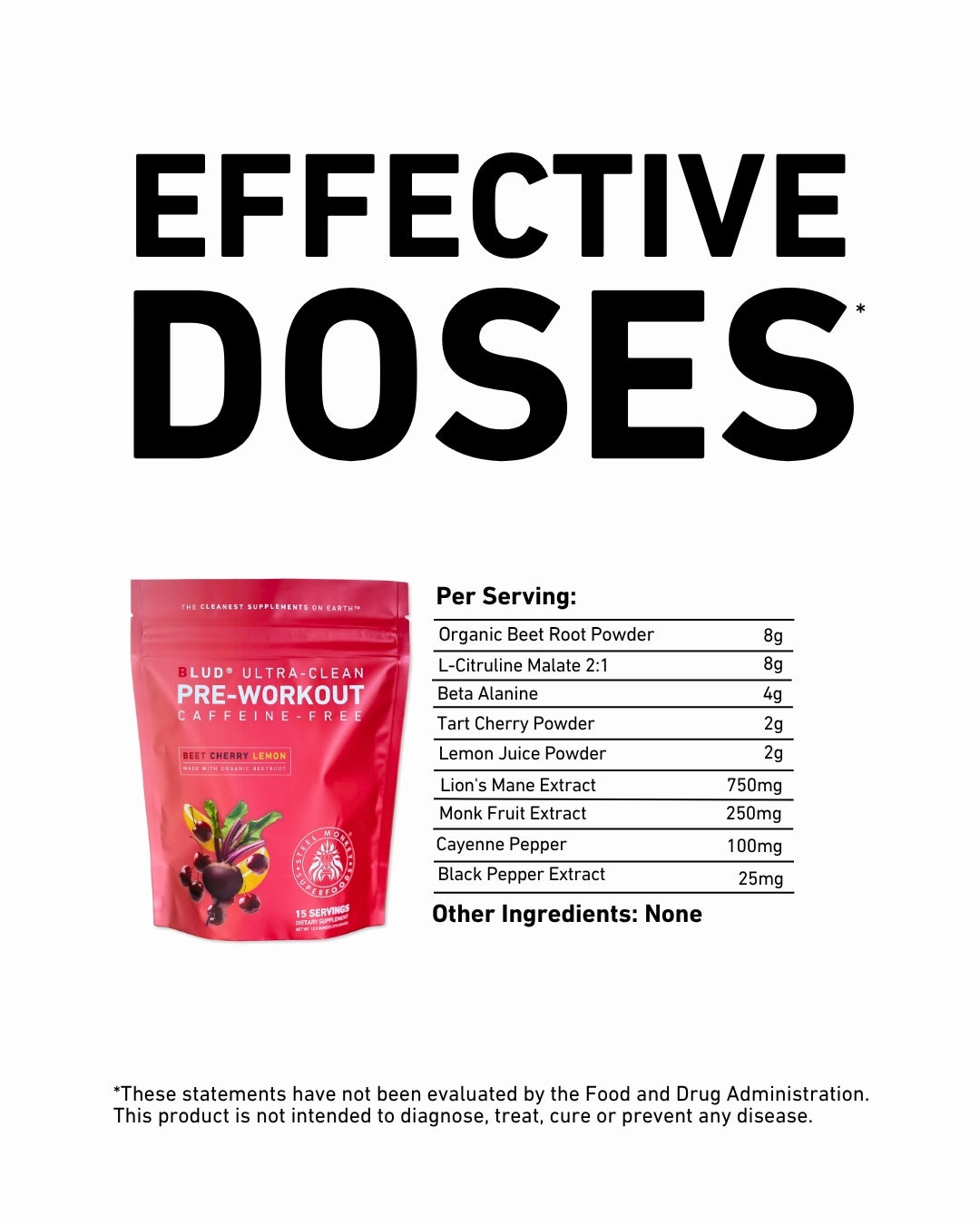 Blud® Ultra-Clean Pre-Workout | Caffeine-Free