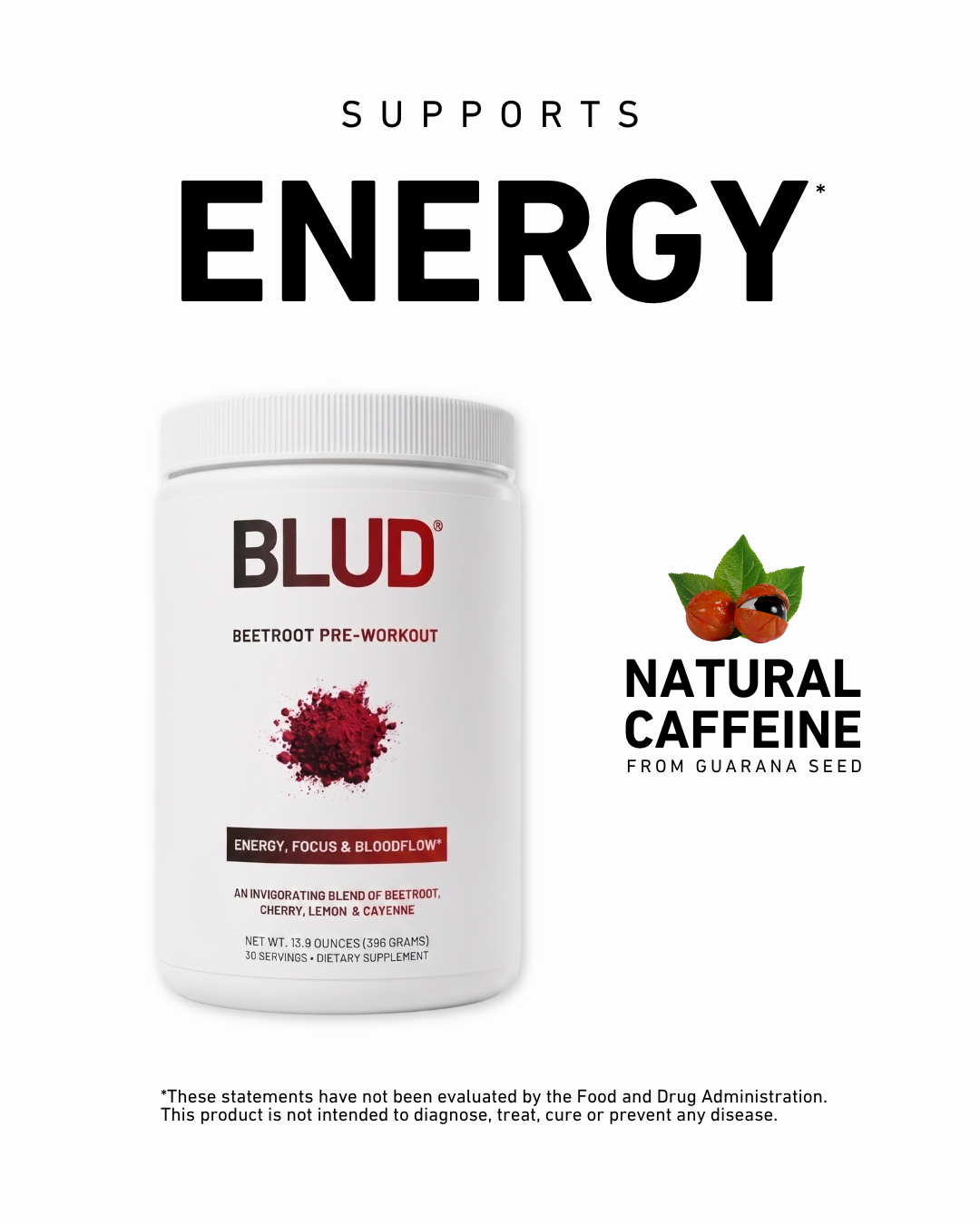 Blud® Ultra-Clean Pre-Workout | Beet Cherry Lemon