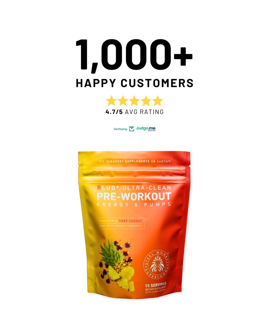 Blud® Ultra-Clean Pre-Workout | Pineapple Tart Cherry