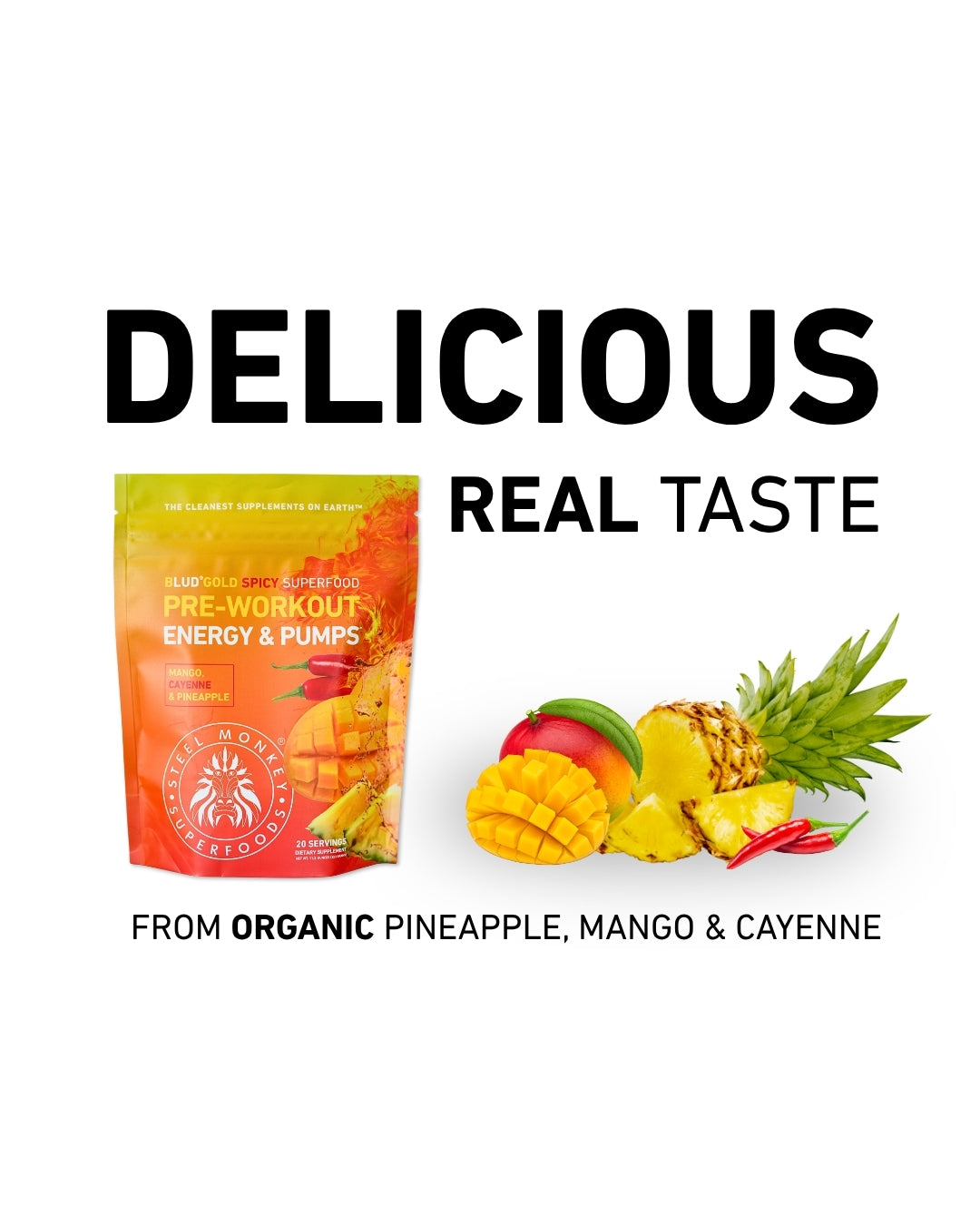 Blud® Ultra-Clean Pre-Workout | Spicy Mango Cayenne