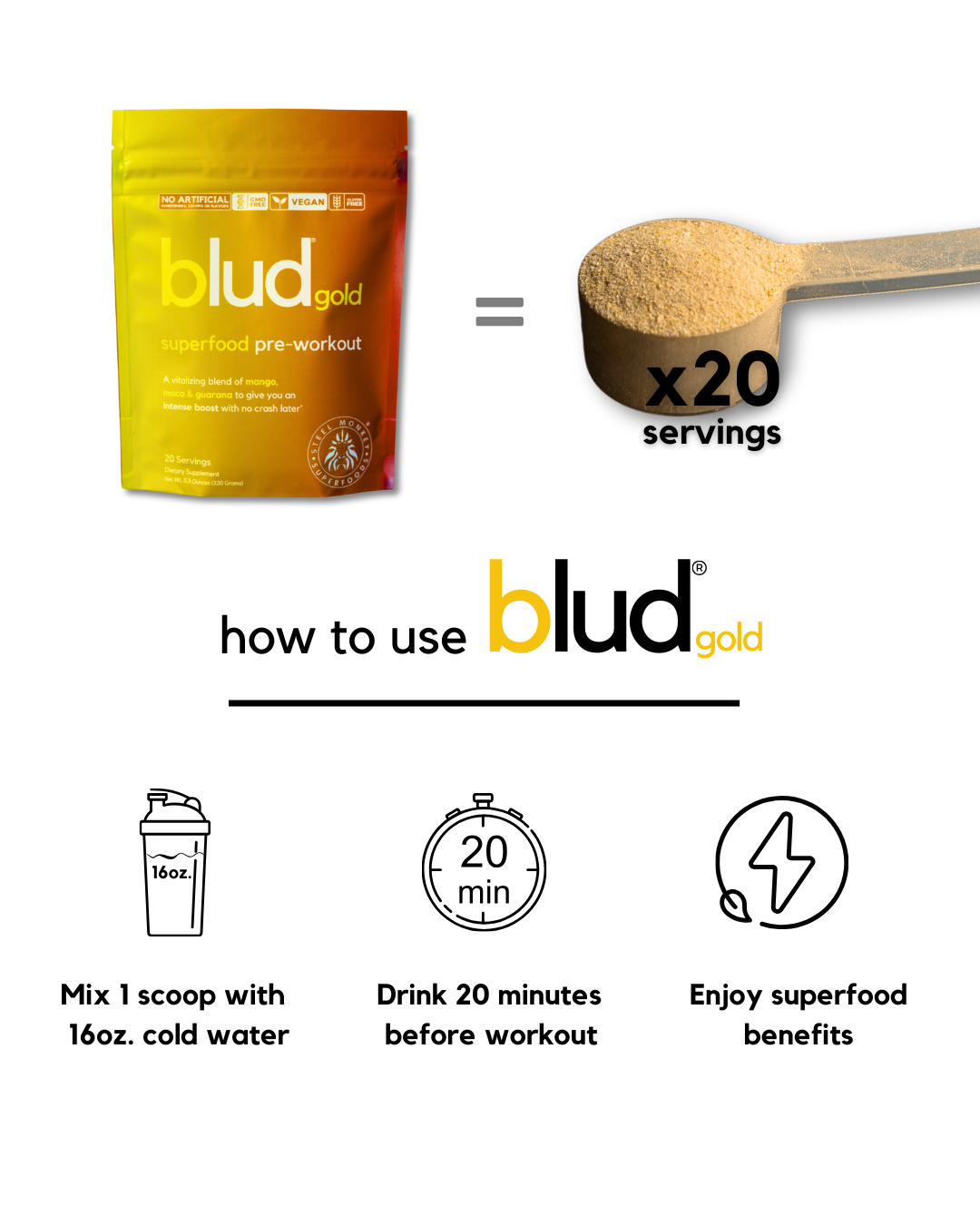 blud® gold superfood pre-workout