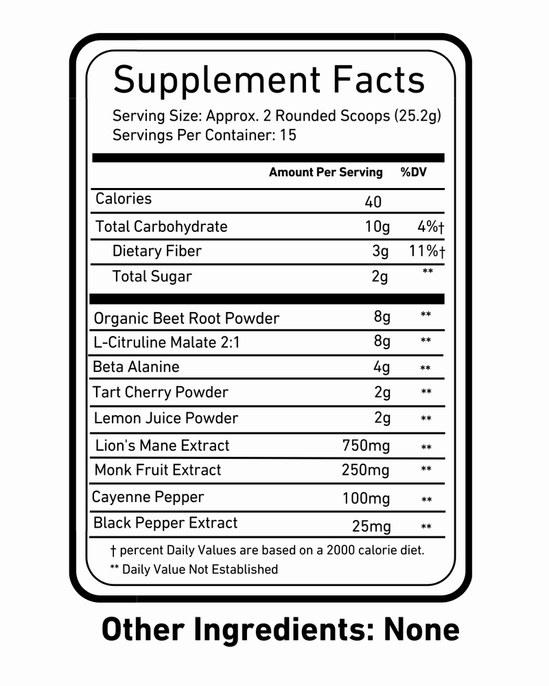 Blud supplement facts