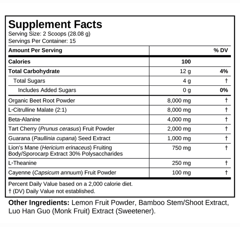 Blud supplement facts